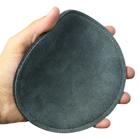 Motiv Disk Shammy Black Premium leather construction. Highly absorbent shammy removes oil to maximize ball performance. 6" Disk design is easier to hold. Packaged in a zip-lock bag. Hand wash and air dry. inside bowling sale shammy towel for bowlers tournament league