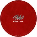Motiv Disk Shammy Red Premium leather construction. Highly absorbent shammy removes oil to maximize ball performance. 6" Disk design is easier to hold. Packaged in a zip-lock bag. Hand wash and air dry. inside bowling sale shammy towel for bowlers tournament league