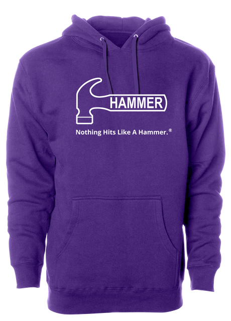 Hammer Bowling White Tagline Hoodie