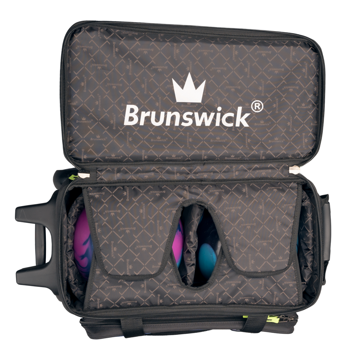 Brunswick Quest Double 2 Ball Roller Blue Bowling Bag