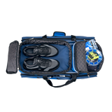 Brunswick Quest 3 Ball Triple Roller Blue Bowling Bag travel suitcase league tournament play sale discount coupon online pba tour