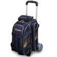 900 Global 2 Ball Deluxe Roller Blue/Gold Bowling Bag suitcase league tournament play sale discount coupon online pba tour