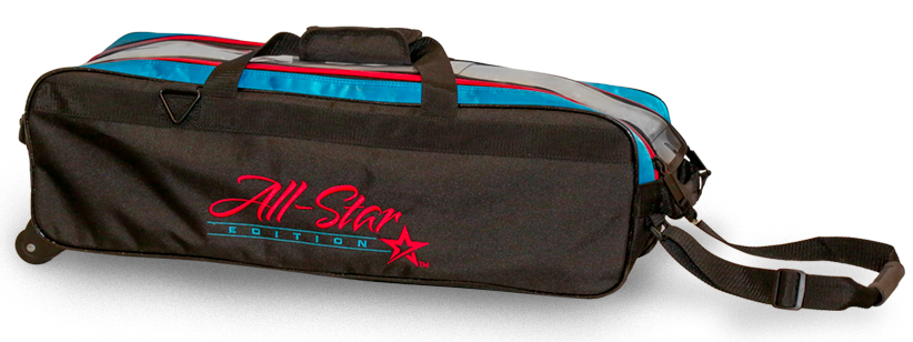 Roto Grip Travel 3-Ball Tote Competitor Black/Red/Blue Bowling BagRoto Grip Travel 3-Ball Tote Competitor Black/Red/Blue Bowling Bag