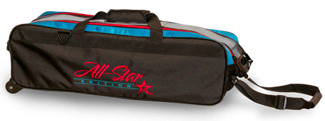 Roto Grip Travel 3-Ball Tote Competitor Black/Red/Blue Bowling BagRoto Grip Travel 3-Ball Tote Competitor Black/Red/Blue Bowling Bag