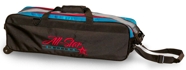 Roto Grip Travel 3-Ball Tote Competitor Black/Red/Blue Bowling BagRoto Grip Travel 3-Ball Tote Competitor Black/Red/Blue Bowling Bag