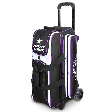Roto Grip All Star Edition 3 Ball Triple Roller Black/White/Purple Bowling Bag suitcase league tournament play sale discount coupon online pba tour