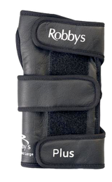 Robby's Leather Plus Bowling Glove Leather provides extreme comfort and reliability Promotes a proper wrist position allowing for an accurate, precise and powerful release Produces the ability for more consistent shots Top and bottom metal inserts enhance wrist strength for an optimal release