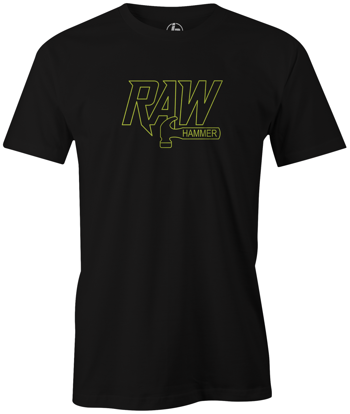 Hammer Raw It's Hammer Time! Wear this iconic logo with pride. The Hammer RAW is back and this new tee features the lime logo. Available in Black, Charcoal, Red, and Purple.  This is the perfect gift for any Hammer bowling fan or avid bowler! Tshirt, tee, tee-shirt, tee shirt, Pro shop. League bowling team shirt. PBA. PWBA. USBC. Junior Gold. Youth bowling. Tournament t-shirt. Men's. Bowling ball. Black widow. Purple Hammer.