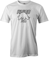 brunswick-ivory-rhino-pro new bowling ball logo tshirt bowler tee shirt