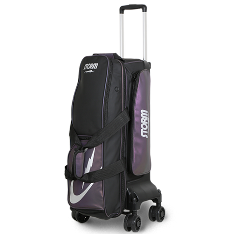 Storm Rolling Thunder Signature 3 Ball Roller (4-Wheel Edition) Black/Opal Bowling Bag suitcase league tournament play sale discount coupon online pba tour