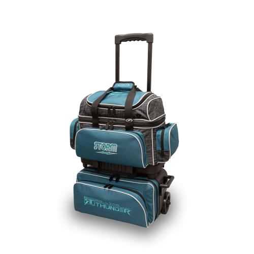 Storm Rolling Thunder 4 Ball Triple Roller Steel Blue/Black Bowling Bag