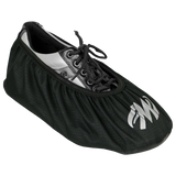 Motiv Resistance Shoe Cover Wear resistance shoe covers when you are off the lanes to guard against spilled beverages, rain, melting snow, and other moisture on bowling center floors.  Highly elastic deseign makes them incredibly easy to slip on and off. Durable construction and comfortable fit. Silver MOTIV logos on the toe and sole. One pair of black shoe covers are in each package. Available in 3 sizes - Small, Medium, and Large.