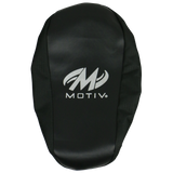 Motiv Resistance Shoe Cover Wear resistance shoe covers when you are off the lanes to guard against spilled beverages, rain, melting snow, and other moisture on bowling center floors.  Highly elastic deseign makes them incredibly easy to slip on and off. Durable construction and comfortable fit. Silver MOTIV logos on the toe and sole. One pair of black shoe covers are in each package. Available in 3 sizes - Small, Medium, and Large.