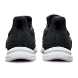 Brunswick Slingshot Black/White Bowling Shoes * Athletic performance knit * Easy to slip on * No lace fastening system * Extra-light molded EVA outsole * Raised rubber heel for a controlled slide * Pure slide microfiber slide soles on both sides * Superior slide immediately *  * 