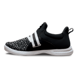 Brunswick Slingshot Black/White Bowling Shoes * Athletic performance knit * Easy to slip on * No lace fastening system * Extra-light molded EVA outsole * Raised rubber heel for a controlled slide * Pure slide microfiber slide soles on both sides * Superior slide immediately *  * 