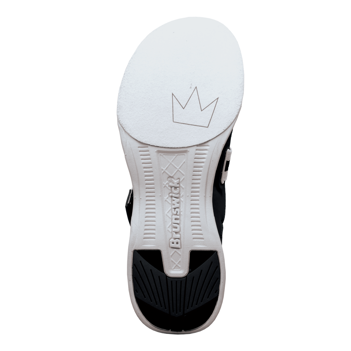 Brunswick Slingshot Black/White Bowling Shoes * Athletic performance knit * Easy to slip on * No lace fastening system * Extra-light molded EVA outsole * Raised rubber heel for a controlled slide * Pure slide microfiber slide soles on both sides * Superior slide immediately *  * 