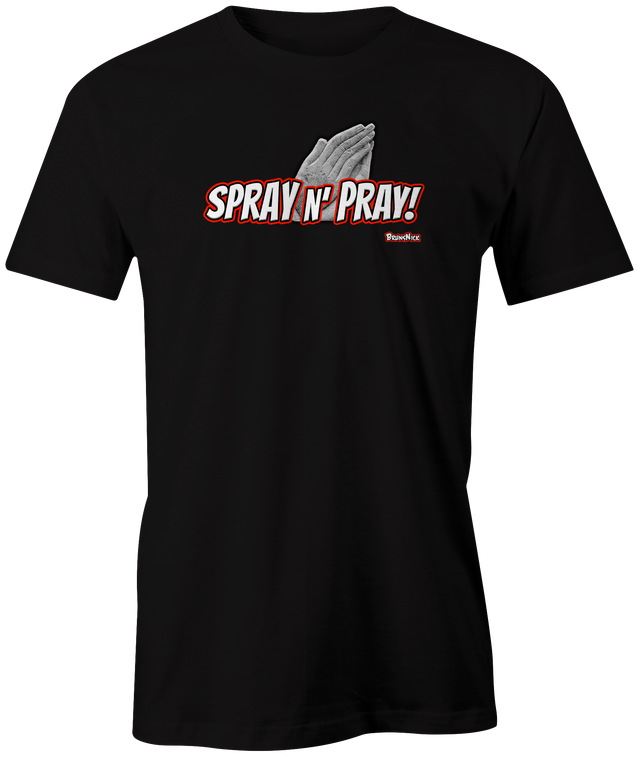 spray-n-pray brunsnick bowling youtube tshirt