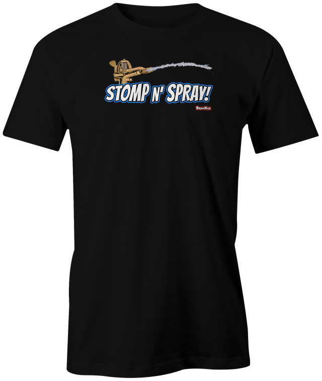 stomp-n-spray tshirt brunsnick youtube bowling tee shirt 