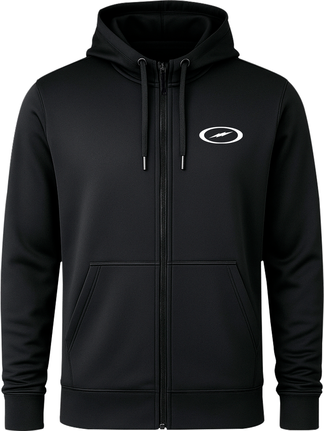 Storm Oval Bolt White Full Zip Hoodie