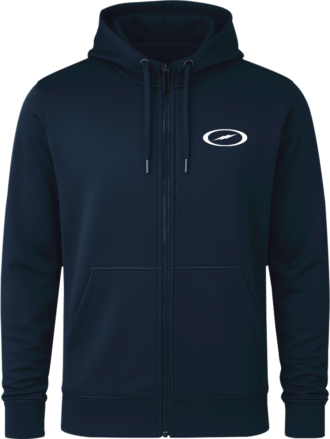 Storm Oval Bolt White Full Zip Hoodie