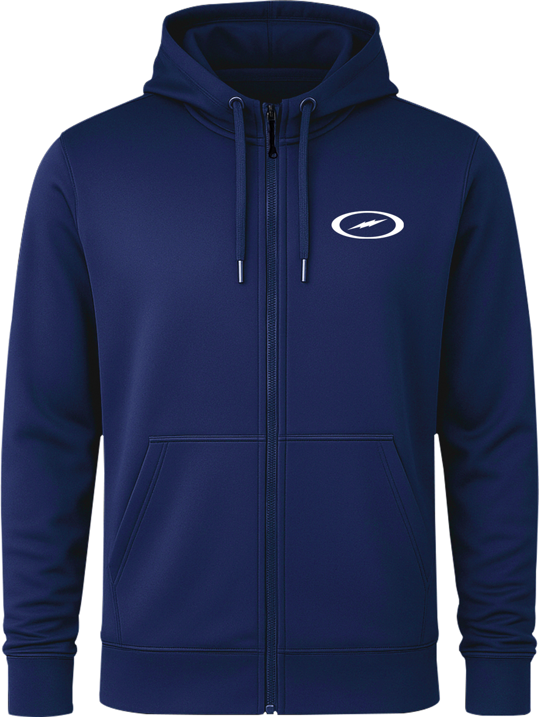 Storm Oval Bolt White Full Zip Hoodie