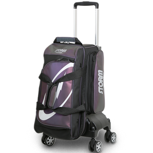 Storm Rolling Thunder Signature 2 Ball Roller (4-Wheel Edition) Black/Opal Bowling Bag suitcase league tournament play sale discount coupon online pba tour