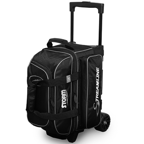 Storm Streamline 2 Ball Roller Black/Silver Bowling Bag suitcase league tournament play sale discount coupon online pba tour