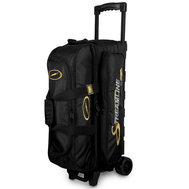 Storm Streamline 3 Ball Triple Roller Black Bowling Bag suitcase league tournament play sale discount coupon online pba tour