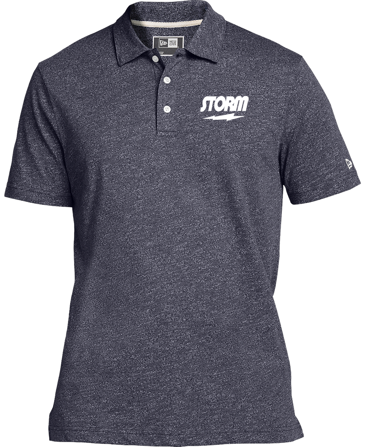 Storm Bowling White New Era Twist Polo Navy