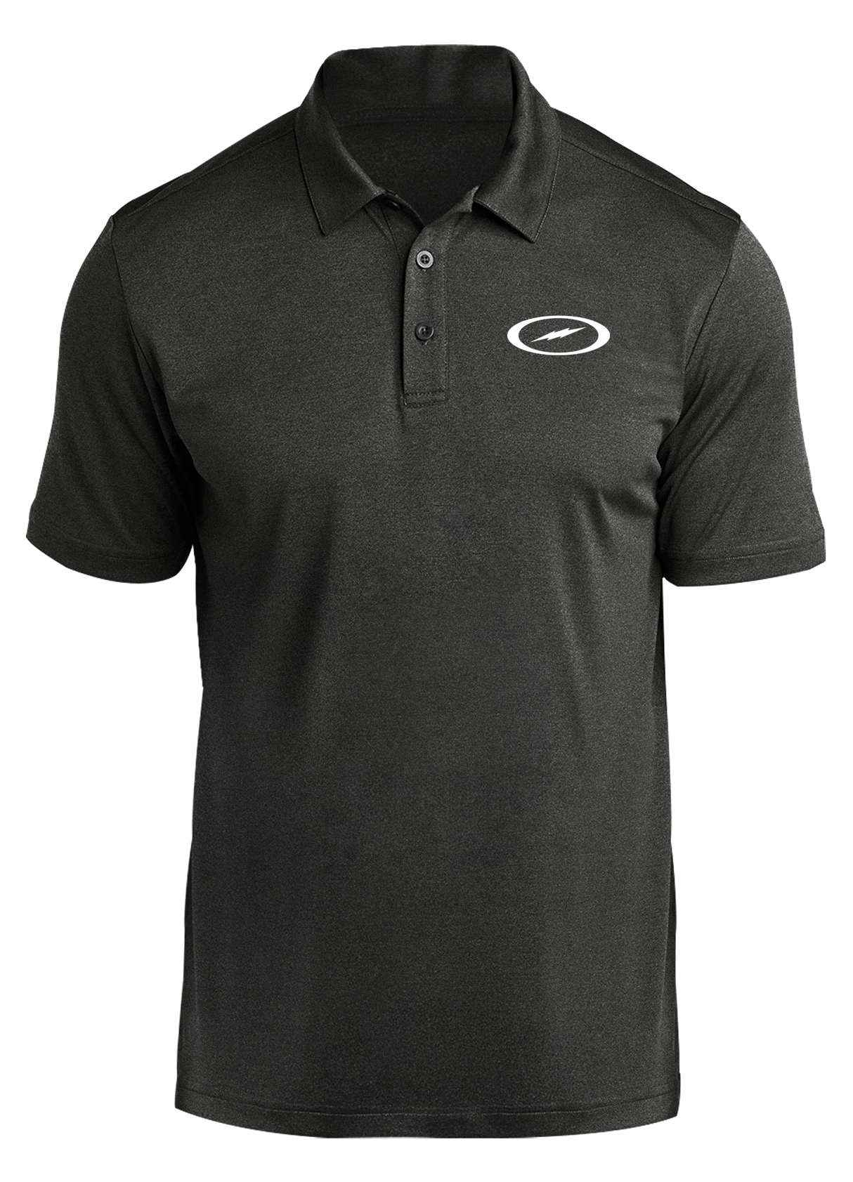 Storm Bolt White Prime Polo Black Heather