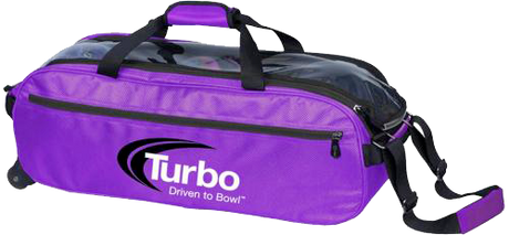 Turbo Pursuit Slim Triple Tote Bowling Bag Purple