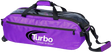 Turbo Pursuit Slim Triple Tote Bowling Bag Purple