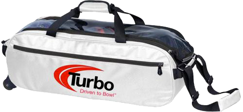 Turbo Pursuit Slim Triple Tote Bowling Bag White