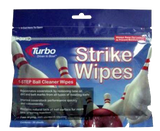 Turbo Strike Wipes 20 Sheet/Zipper Pack * Safely & conveniently removes lane oil, surface grime and belt marks! * Fast drying, non-abrasive! * Strike Wipes are permitted for use Before and After competition