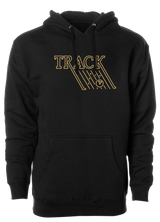 Keep warm in this stylish - Track Retro - design hooded sweatshirt. #TrackBowling #EvolutionaryRevolutionary 60/40 cotton/polyester blend material Standard Fit - Men's Sizing Jersey-lined hood Split-stitched double-needle sewing on all seams Twill neck tape 1x1 ribbing at cuffs & waistband Metal eyelets Front pouch pocket Midweight Hoodie/Hooded Sweatshirt