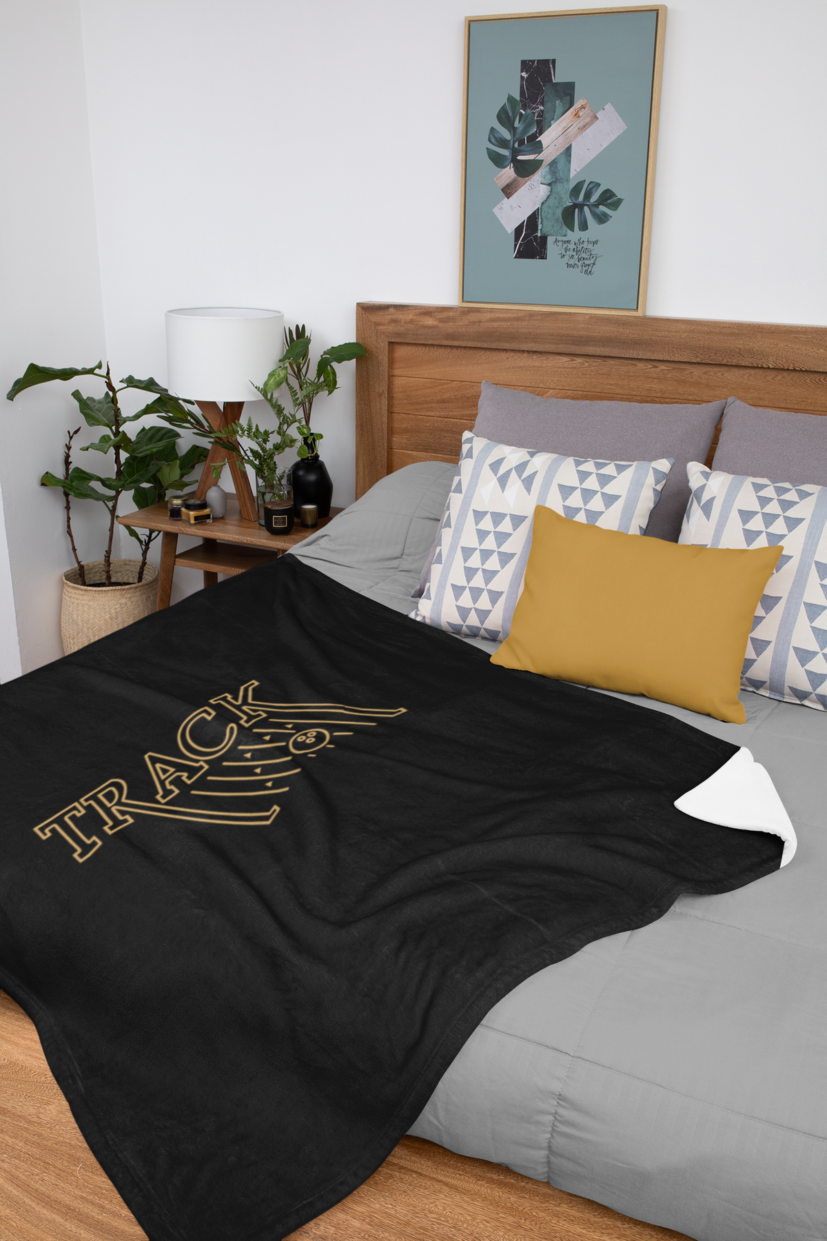 Track Retro Logo 50" x 60" Plush Blanket