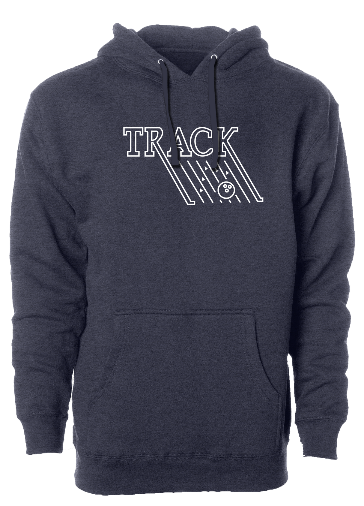 Keep warm in this stylish - Track Retro - design hooded sweatshirt. #TrackBowling #EvolutionaryRevolutionary 60/40 cotton/polyester blend material Standard Fit - Men's Sizing Jersey-lined hood Split-stitched double-needle sewing on all seams Twill neck tape 1x1 ribbing at cuffs & waistband Metal eyelets Front pouch pocket Midweight Hoodie/Hooded Sweatshirt