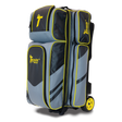 Track Select Triple Roller Grey/Yellow Bowling Bag suitcase league tournament play sale discount coupon online pba tour