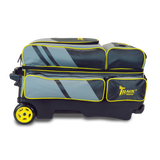 Track Select Triple Roller Grey/Yellow Bowling Bag suitcase league tournament play sale discount coupon online pba tour