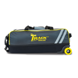Track Select Triple Tote Grey/Yellow Bowling Bag suitcase league tournament play sale discount coupon online pba tour