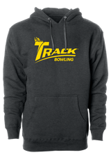 Keep warm in this stylish - Track Classic - design hooded sweatshirt. #TrackBowling #EvolutionaryRevolutionary 60/40 cotton/polyester blend material Standard Fit - Men's Sizing Jersey-lined hood Split-stitched double-needle sewing on all seams Twill neck tape 1x1 ribbing at cuffs & waistband Metal eyelets Front pouch pocket Midweight Hoodie/Hooded Sweatshirt