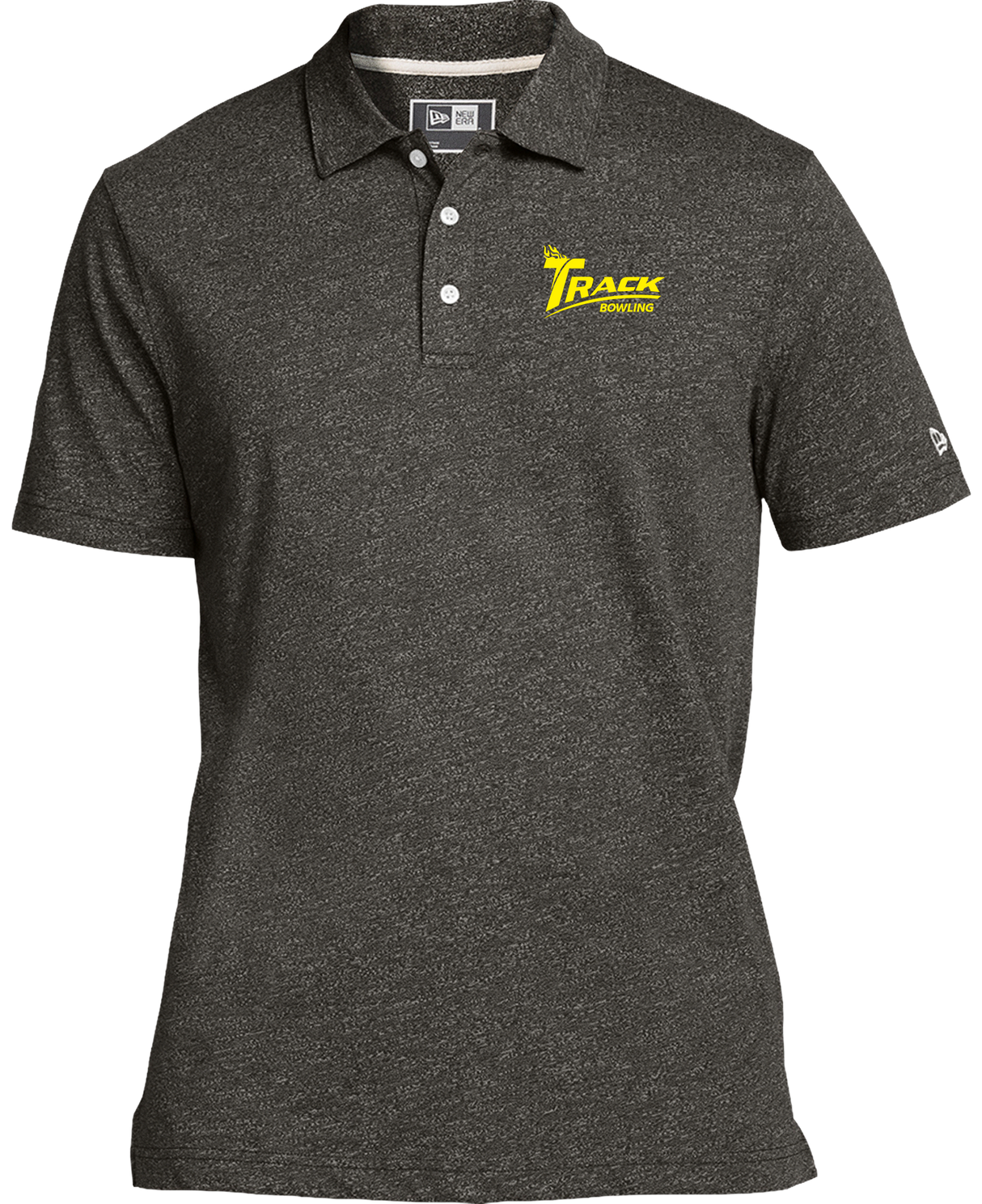 Track Bowling New Era Twist Polo Black Heather
