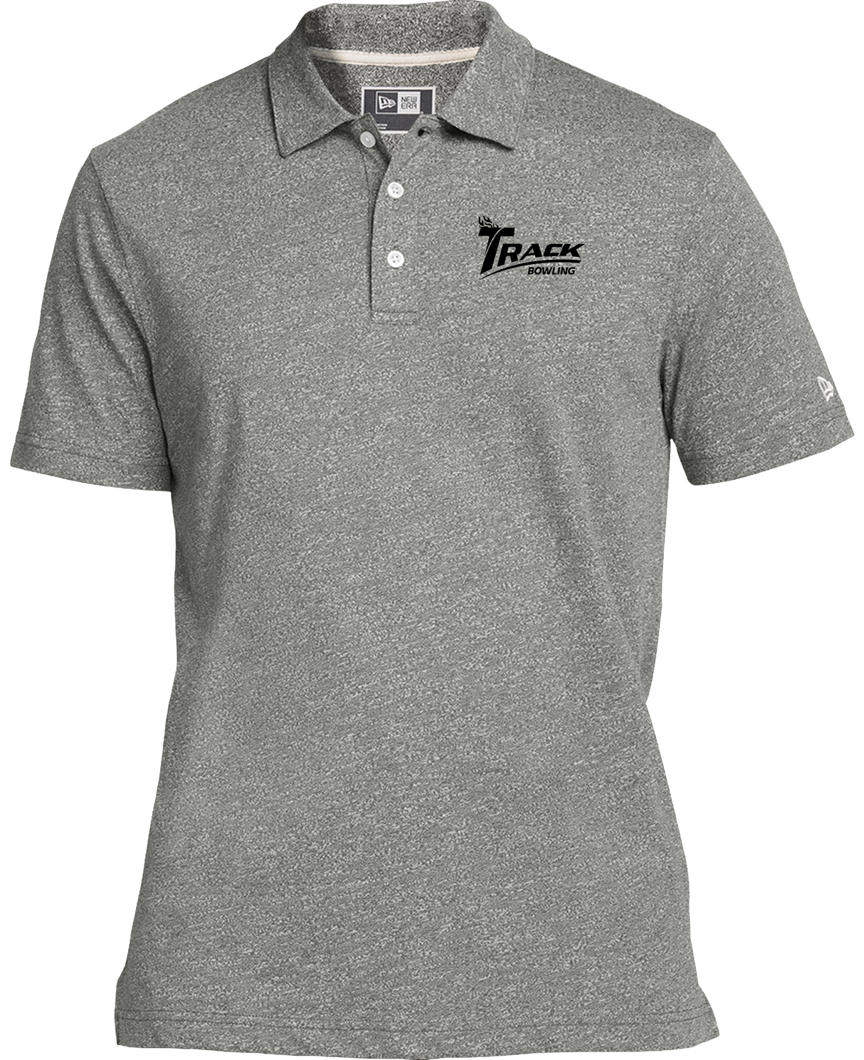 Track Bowling New Era Twist Polo Gray