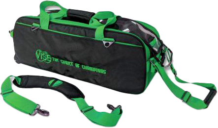 Vise 3 Ball Tote Black/Green Clear Top