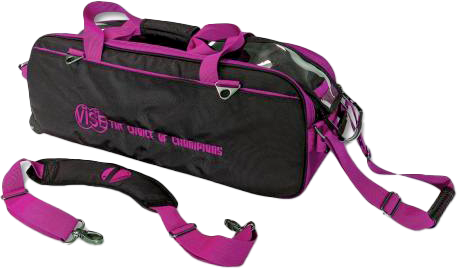 Vise 3 Ball Tote Black/Pink Clear Top