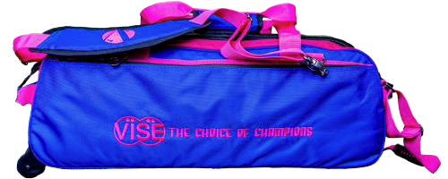 Vise 3 Ball Blue/Pink Triple Roller Clear Top