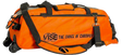 Vise 3 Ball Orange Roller Tote Clear Top