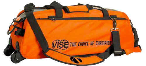 Vise 3 Ball Orange Roller Tote Clear Top