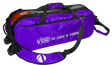 Vise 3 Ball Purple Roller Tote Clear Top
