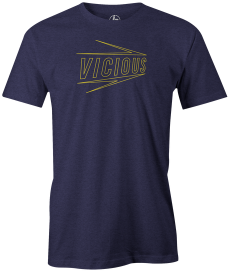 Did you love the Vicious? Re-live this iconic ball with this Hammer Vicious T-shirt! Hit the lanes with this cool retro t-shirt to show everyone how big of a bowling fan you are! Tshirt, tee, tee-shirt, tee shirt, teeshirt, shirt. League bowling team shirt. Old school. Men's. 